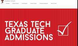 
							         Texas Tech University Graduate School | Applicant Login Page								  
							    