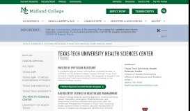 
							         Texas Tech University Health Sciences Center - Midland College								  
							    