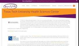 
							         Texas Tech University Health Sciences Center - OpenNotes								  
							    