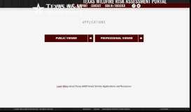 
							         Texas Wildfire Risk Assessment Portal								  
							    
