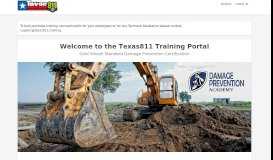 
							         Texas811 Training Portal								  
							    
