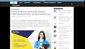 
							         Texila American University Zambia, TAUZ Student Portal ...								  
							    