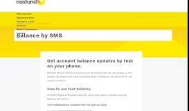 
							         Text Balance (SMS) - Nasfund								  
							    