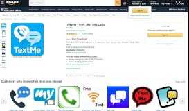 
							         TextMe - Free Text and Calls: Appstore for ... - Amazon.com								  
							    