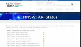 
							         TfNSW: API Status | TfNSW Open Data Hub and Developer Portal								  
							    