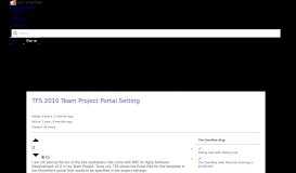 
							         TFS 2010 Team Project Portal Setting - Stack Overflow								  
							    