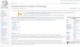 
							         Thaddeus Stevens College of Technology - Wikipedia								  
							    