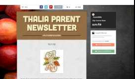 
							         Thalia Parent Newsletter | Smore Newsletters for Education								  
							    