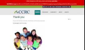 
							         Thank You Family Fees Payment - Child Care Resource Center								  
							    