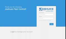 
							         Thank you for choosing Joshuas Pest Control! - PestPortals.com								  
							    