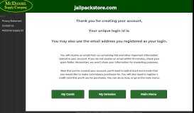 
							         Thank you for creating your account - jailpackstore.com								  
							    