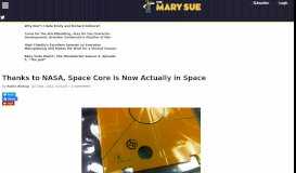 
							         Thanks to NASA, Space Core is Now Actually in Space | The Mary Sue								  
							    