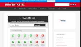
							         Thawte SSL123 - Servertastic								  
							    