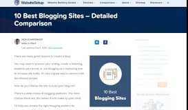 
							         The 10 Best Blog Sites (A Detailed Comparison) | WebsiteSetup								  
							    