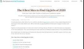 
							         The 10 Best Sites to Find Gig Jobs - The Balance Small Business								  
							    