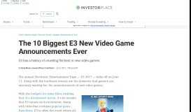 
							         The 10 Biggest E3 New Video Game Announcements Ever ...								  
							    