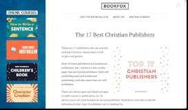 
							         The 19 Best Christian Publishers - Bookfox								  
							    