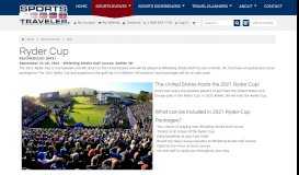 
							         The 2020 Ryder Cup - Authorized Travel Packages - Tickets - Tours								  
							    