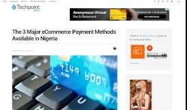 
							         The 3 Major eCommerce Payment Methods Available in Nigeria								  
							    
