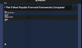 
							         The 5 Most Popular Front-end Frameworks Compared — SitePoint								  
							    