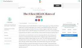 
							         The 8 Best HELOC Rates of 2020 - The Balance								  
							    