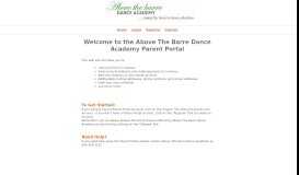 
							         the Above The Barre Dance Academy Parent Portal - Studioware								  
							    