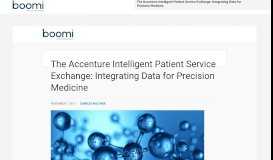 
							         The Accenture Intelligent Patient Service Exchange: Integrating Data ...								  
							    