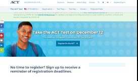 
							         The ACT Test for Students | ACT								  
							    