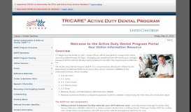 
							         The Active Duty Dental Program - Civilian Dentists - TRICARE ...								  
							    