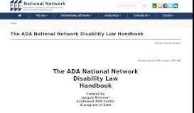 
							         The ADA National Network Disability Law Handbook | ADA National ...								  
							    