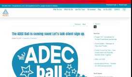 
							         The ADEC Ball is coming soon! Let's talk client sign up. - ADEC								  
							    