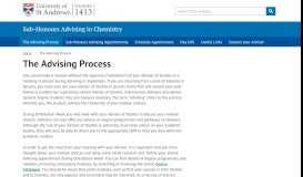 
							         The Advising Process | Sub-Honours Advising in Chemistry								  
							    