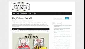 
							         The AFL Lines – Round 4 : Makingthenut								  
							    