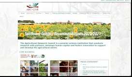 
							         The Agricultural Research Council is a premier science institution that ...								  
							    