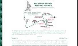 
							         The Alpine Tunnel Historical District - Auto Tour Description								  
							    