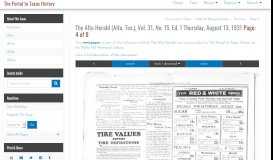 
							         The Alto Herald (Alto, Tex.) - The Portal to Texas History - University of ...								  
							    