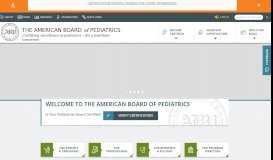 
							         The American Board of Pediatrics | Certifying excellence in pediatrics ...								  
							    