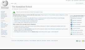 
							         The Animation School - Wikipedia								  
							    