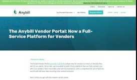 
							         The Anybill Vendor Portal: Now a Full-Service Platform for Vendors ...								  
							    