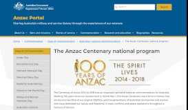 
							         The Anzac Portal education site | Anzac Centenary								  
							    