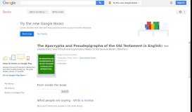 
							         The Apocrypha and Pseudepigrapha of the Old Testament in English: ...								  
							    