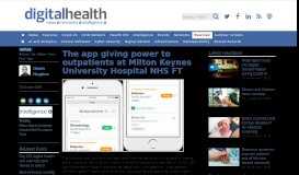 
							         The app giving power to the outpatients at Milton Keynes University ...								  
							    