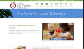
							         The Apple Montessori Difference - Apple Montessori Schools								  
							    
