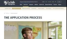 
							         The Application Process - LaSalle College High School								  
							    