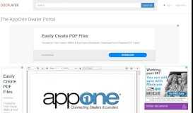 
							         The AppOne Dealer Portal - PDF - DocPlayer.net								  
							    
