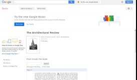 
							         The Architectural Review								  
							    