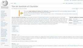 
							         The Art Institute of Charlotte - Wikipedia								  
							    