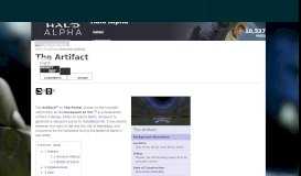 
							         The Artifact | Halo Alpha | FANDOM powered by Wikia								  
							    