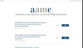 
							         The Association of Art Museum Curators Application Manager								  
							    