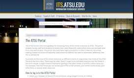 
							         The ATSU Portal : Information Technology Services – ATSU								  
							    